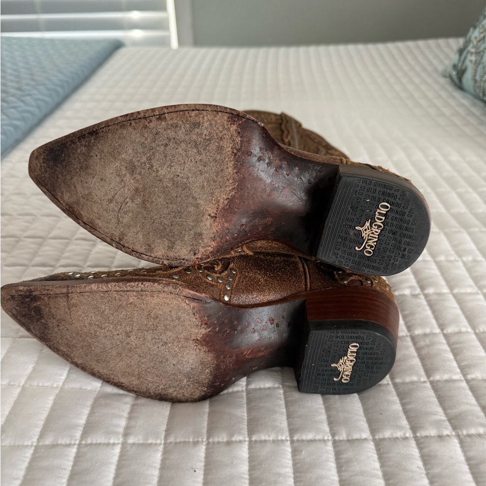 Old Gringo Brown Studded Heeled Boots - Picture 13 of 16